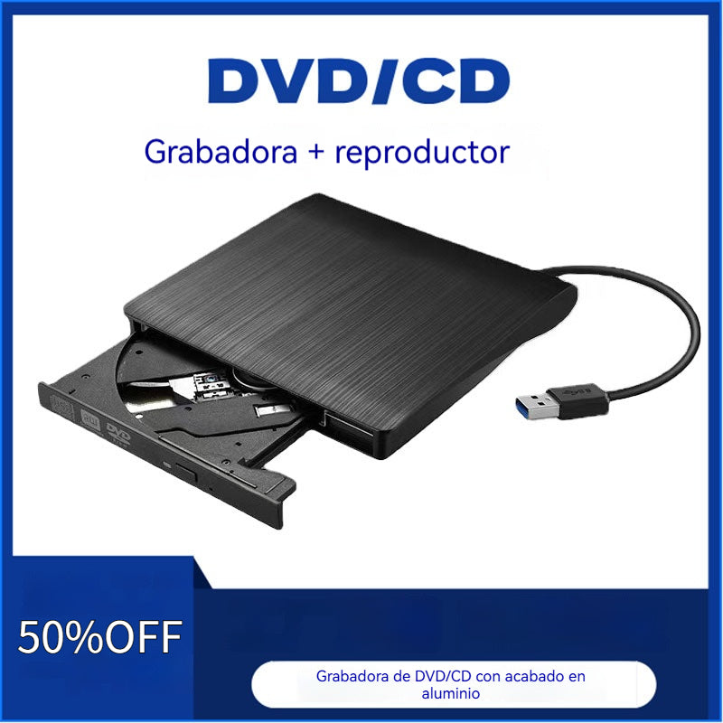 📢📢!50% de descuento! 💿💻 Unidad externa de CD/DVD: Plug & Play, portátil y compatible con Mac/Windows