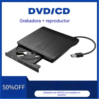 📢📢!50% de descuento! 💿💻 Unidad externa de CD/DVD: Plug & Play, portátil y compatible con Mac/Windows