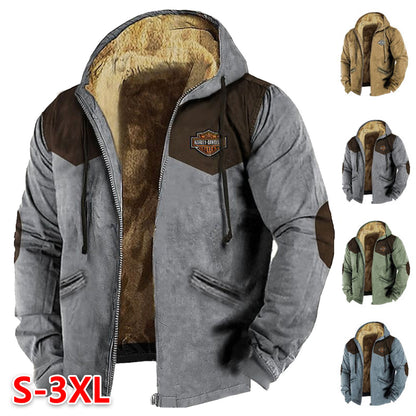 👍🧥[M-5XL] Chaqueta suelta de terciopelo grueso para hombre, otoño e invierno