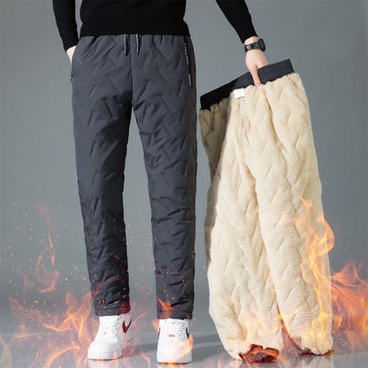 👖🔥【49% sleva】 【L-5XL】Zimní pánské zimní jehněčí vlna 2024 zahuštěné ležérní teplé tepláky-3841581
