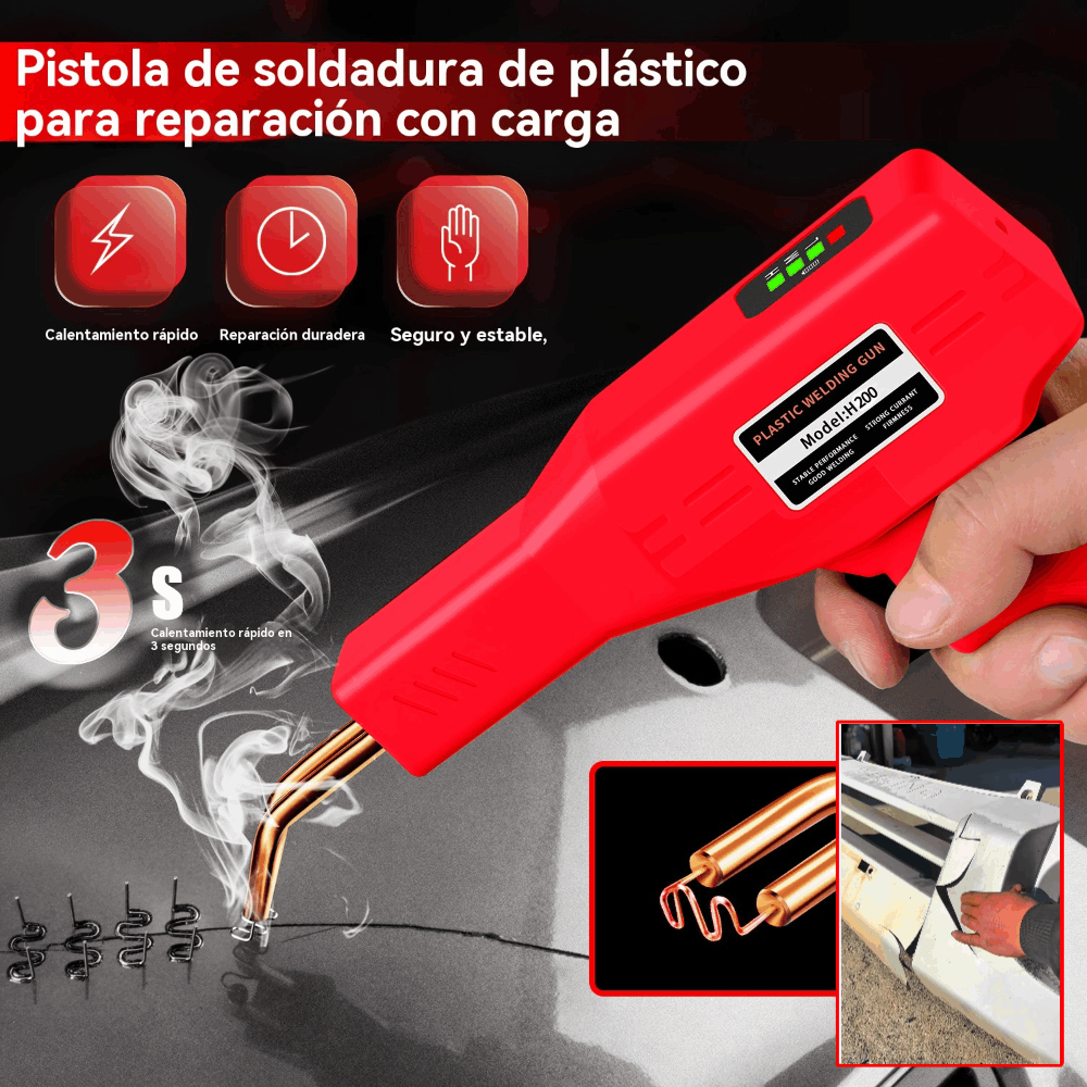 🔥🔥Pistola de soldadura termofusible multifuncional para reparación de grietas y fracturas de plástico