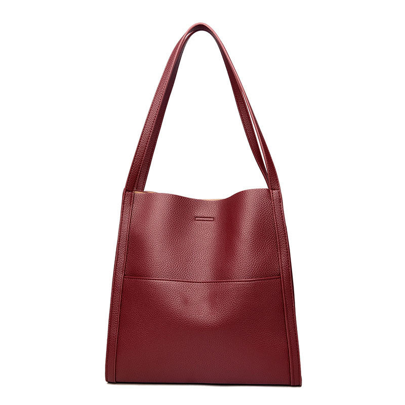 🔥👜👜【SLEVA 45 %】Nová měkká kožená taška přes rameno, jednoduchá, elegantní a prostorná na podzim a zimu