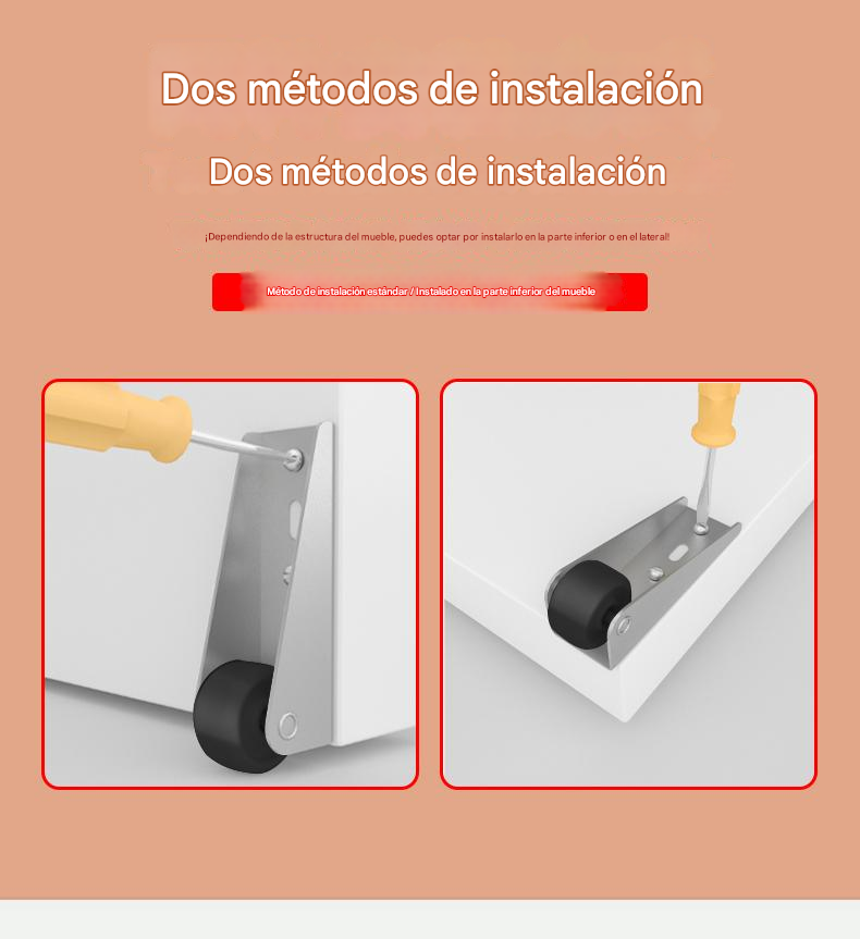 【8 ruedas + 32 tornillos】🚪 Soporte con Rueda para Puerta Caída – Silencioso, Ajustable y Fácil de Instalar 🔧
