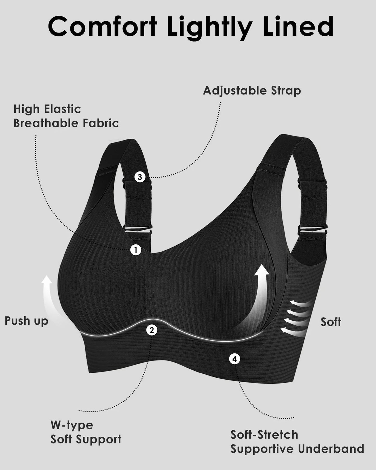 😍【Compra 1 y llévate 1 gratis】Sujetador inalámbrico de una pieza para mujer❤️【40-95 kg】
