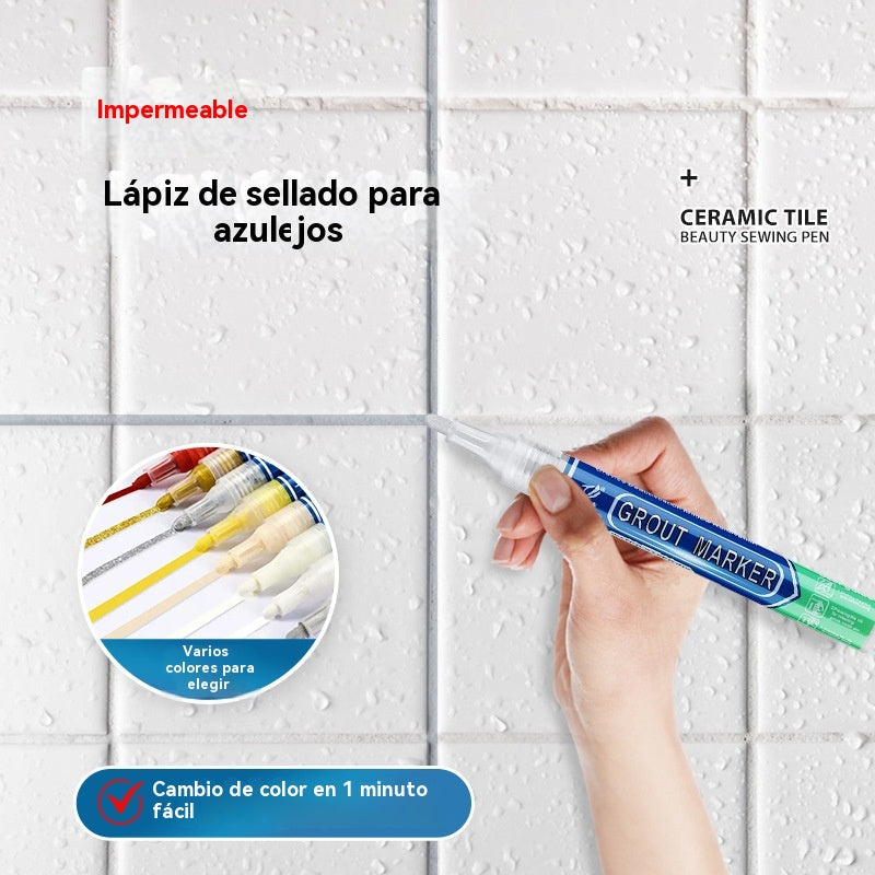 【Compra 2 y llévate 2 gratis】🔥Lápiz para lechada de baldosas de cerámica resistente al moho y al agua