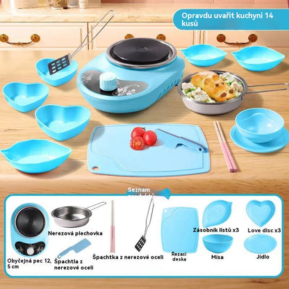 🔥 ¡50 % DE DESCUENTO! 🎁 Auténtico set de cocina infantil para cocinar 🍳✨