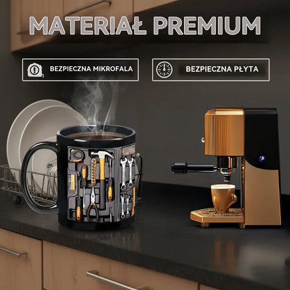 🔥☕Ustvarjalna 3D skodelica v obliki orodja z ročajem in veliko prostornino