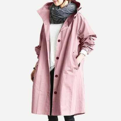 🌾✨【S-5XL】Nueva gabardina casual de mujer con mangas largas y capucha