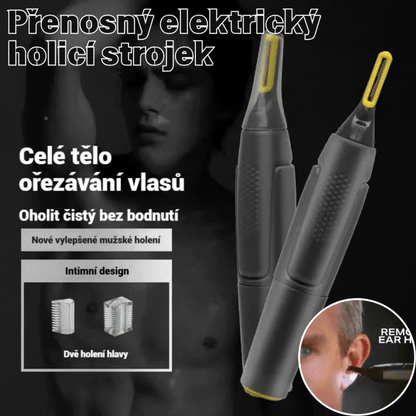 👨🔥 Recortadora de vello nasal eléctrica para hombre⚡ Mini portátil recargable ✂️ 3 en 1 para cejas y patillas, segura y respetuosa con la piel✅
