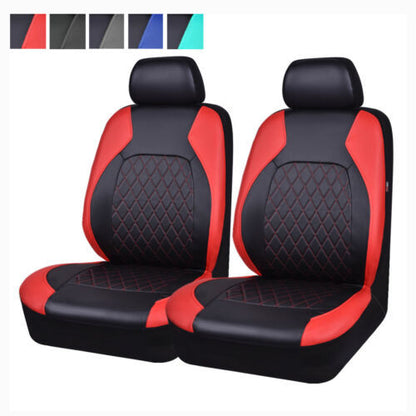 🚗🔥🚗【Zestaw 4-częściowy - zagłówek*2+siedzenie przednie*2】Uniwersalny zestaw pokrowców na siedzenia samochodowe z miękkiej skóry
