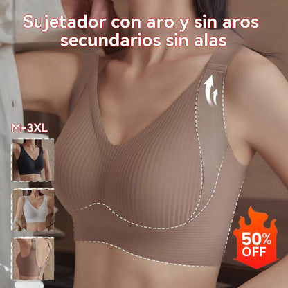 😍【Compra 1 y llévate 1 gratis】Sujetador inalámbrico de una pieza para mujer❤️【40-95 kg】