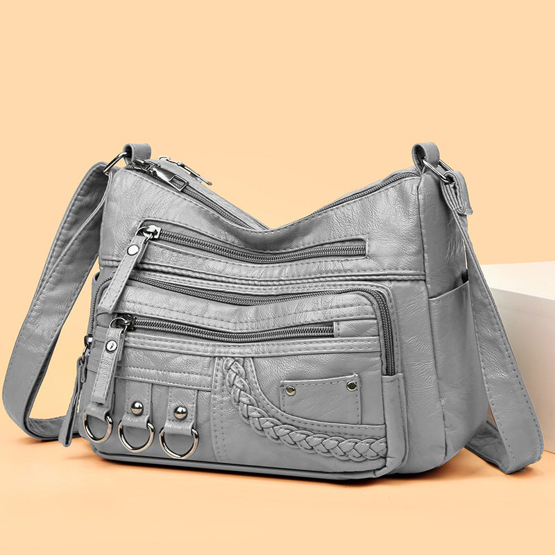 💥【Časovo obmedzená akcia】👜Nová mäkká kožená taška cez rameno s veľkou kapacitou