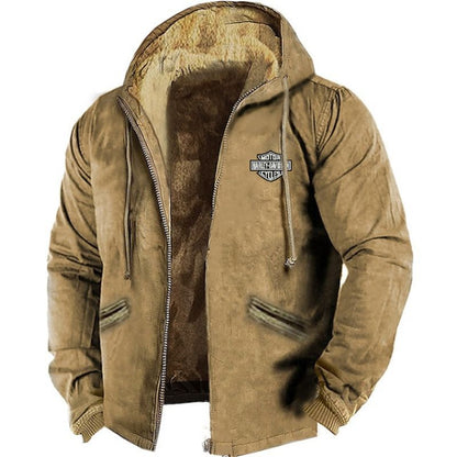 👍🧥[M-5XL] Chaqueta suelta de terciopelo grueso para hombre, otoño e invierno