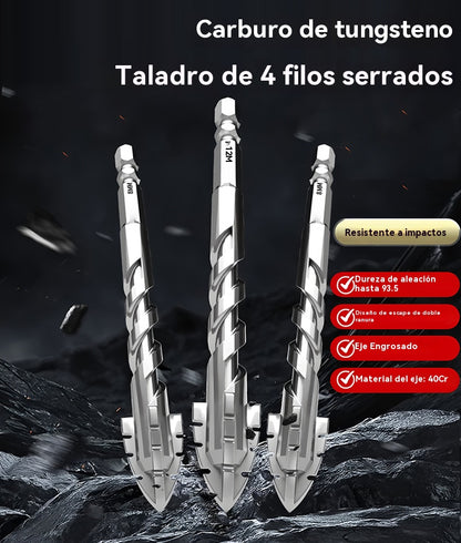 🥇 Súper duro filo de corte dentado, broca excéntrica de acero de tungsteno de 7.ª generación【3+4+5+6+8+10+12mm】