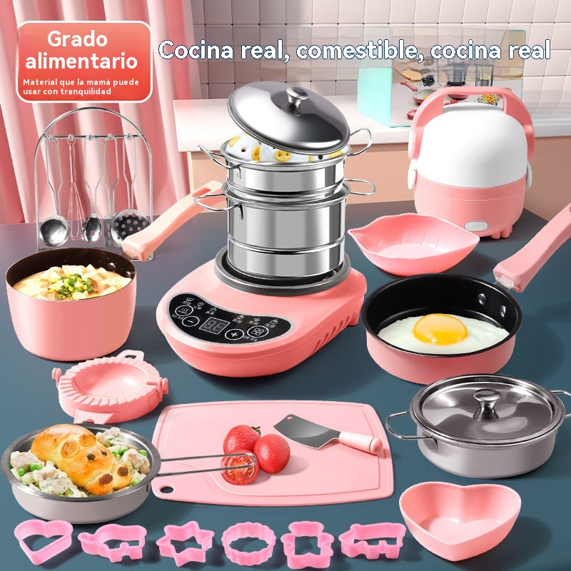 🔥 ¡50 % DE DESCUENTO! 🎁 Auténtico set de cocina infantil para cocinar 🍳✨