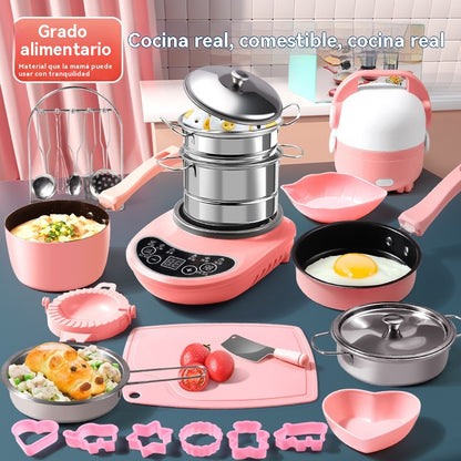 🔥 ¡50 % DE DESCUENTO! 🎁 Auténtico set de cocina infantil para cocinar 🍳✨
