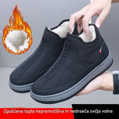 ✅【Plačilo ob dostavi】【38-45】Novi zimski škornji za sneg za moške, odebeljeni z žametom in topli
