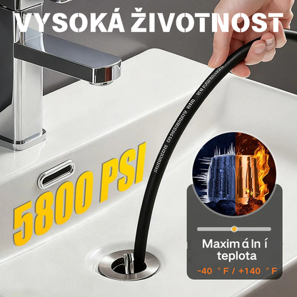 🔗Herramienta de limpieza de basura para conectar a un lavadero de autos 🚰Limpiador de basura para baño/cocina 🧹Chorro de agua a alta presión para liberación rápida, resistente a alta presión y a prueba de fugas 💧Imprescindible en cualquier hogar