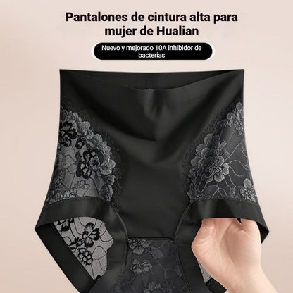 【Pago contra reembolso】Braguitas de control de abdomen de alta elasticidad con encaje sin costuras para mujer, bragas moldeadoras y levantadoras de glúteos