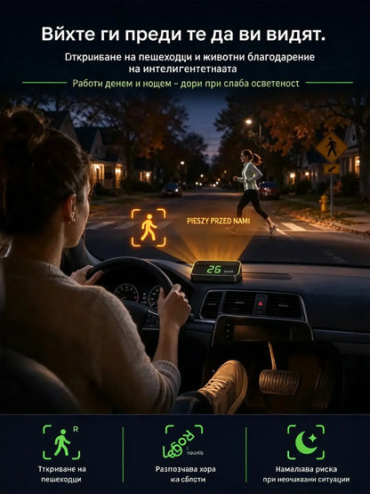 【Швейцарска военна GPS-навигация „Избягване на глоби“】Нов GPS-скоростомер и тахометър с HUD-дисплей