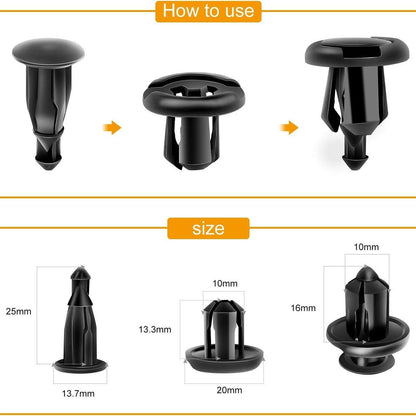 🔥🔥【Juego de 150 piezas + alicates】🧰🛠️Juego de hebillas de plástico para tornillos de expansión automotrices