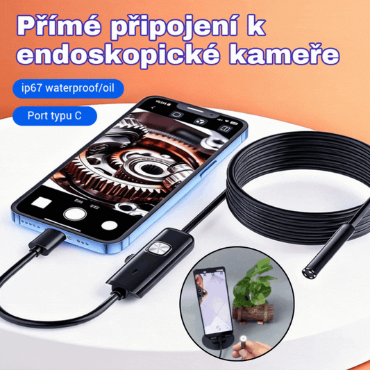 📱Nov 7 mm industrijski endoskop z neposrednim priključkom kamere tipa C za telefone Android (vodoodporen endoskop)