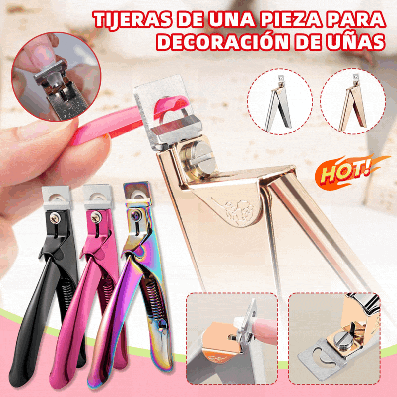 💅【Compra 1 y llévate 1 gratis】Cortauñas U francés de titanio corte recto preciso y alta resistencia inoxidable