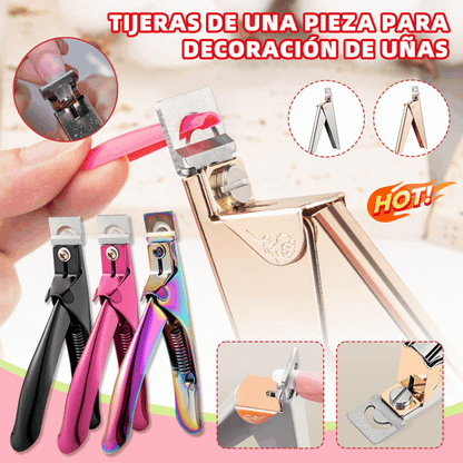 💅【Compra 1 y llévate 1 gratis】Cortauñas U francés de titanio corte recto preciso y alta resistencia inoxidable