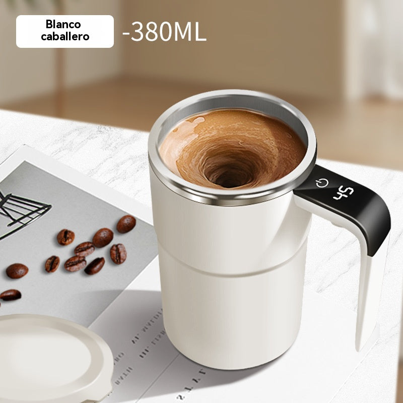 ☕🔋【Interior de acero inoxidable 304】Juego de tazas de café recargables con agitador magnético automático⚡