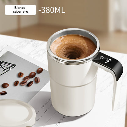 ☕🔋【Interior de acero inoxidable 304】Juego de tazas de café recargables con agitador magnético automático⚡