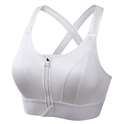 💖【Compra 1 y llévate 1 gratis】✨【S-5XL】Sujetador deportivo ajustable con cremallera frontal sin aros, soporte firme y espalda cruzada