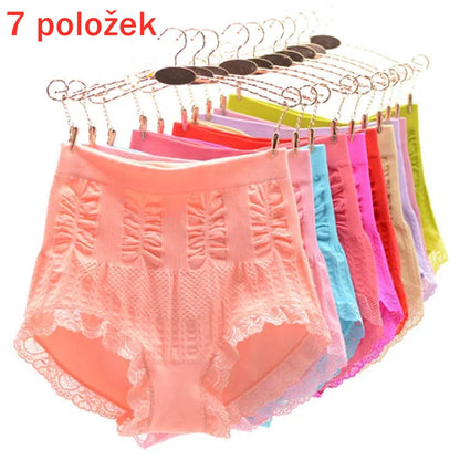 👩🔥【40% sleva】【7 kusů】(60-100kg) Antibakteriální spodní prádlo na kontrolu břicha, vysoká elasticita, vysoký pas, spodní prádlo větší velikosti-3887834
