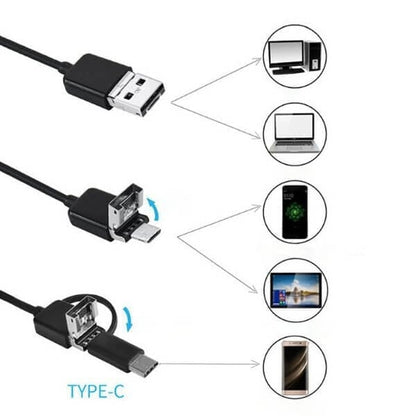 (Tip-c, USB, Micro USB) endoskop tri v enem 【3.5M】