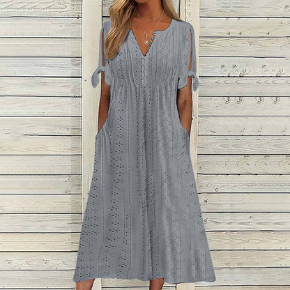 【Omezená nabídka 45% OFF】【🏆Nejprodávanější produkty】👗 Jednoduché a jemné jednobarevné šaty