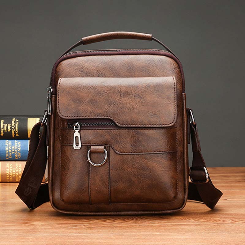 🔥👜【Descuento por tiempo limitado】🔥 Bolso de ocio de piel de vaca para hombre de moda