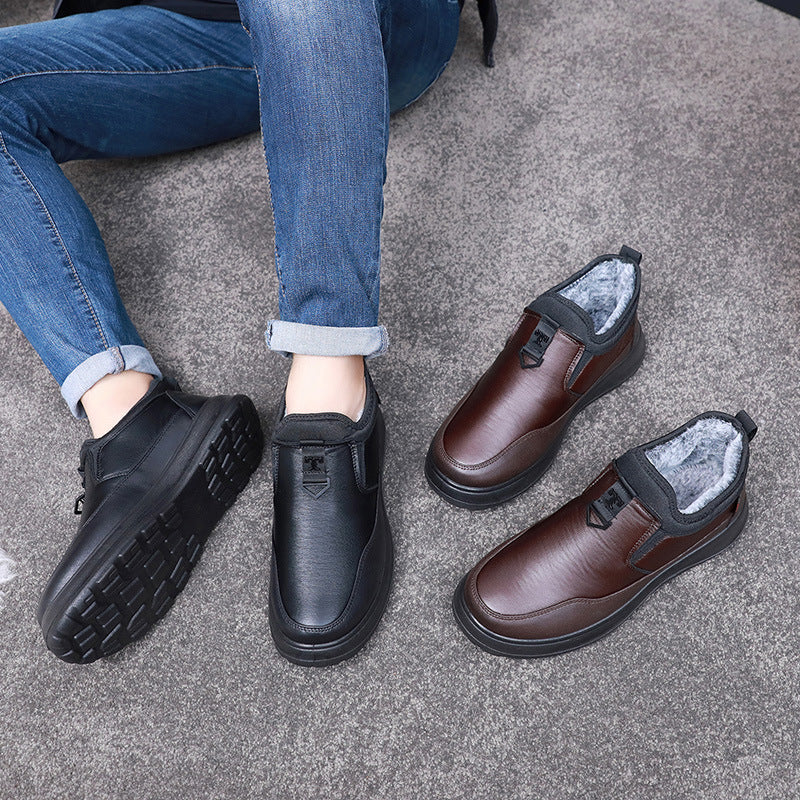 👞 Pánskych nových zimných zamatových a silných bavlnených topánok