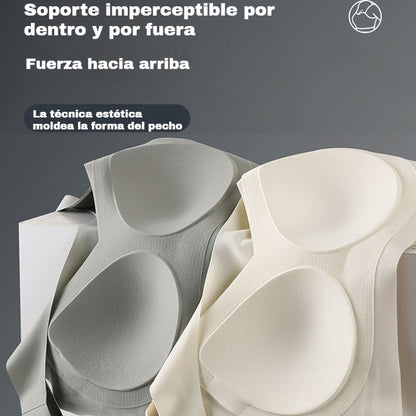 😍【Compra 1 y llévate 1 gratis】Sujetador push-up cómodo sin costuras estilo chaleco para mujer❤️【40-85 kg】