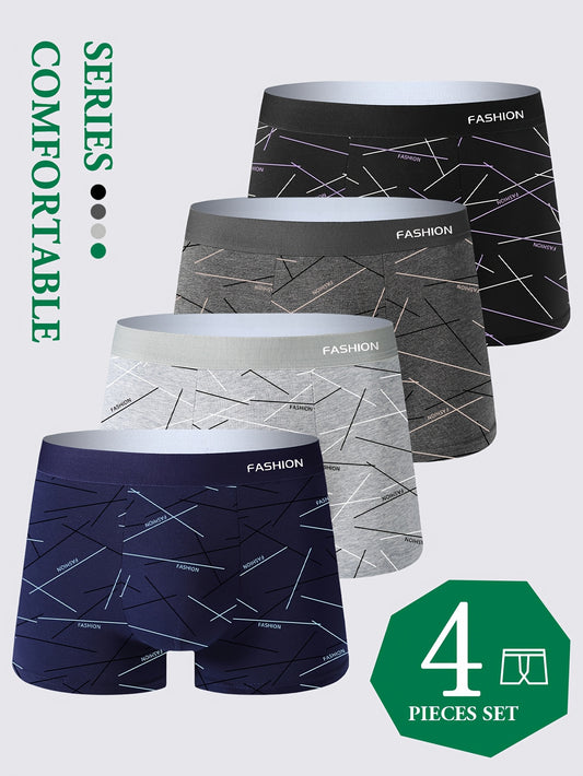 Compra 2 y llévate 2 gratis❣️ Bóxers para hombre cómodos y transpirables, calzoncillos holgados y transpirables de cuatro esquinas