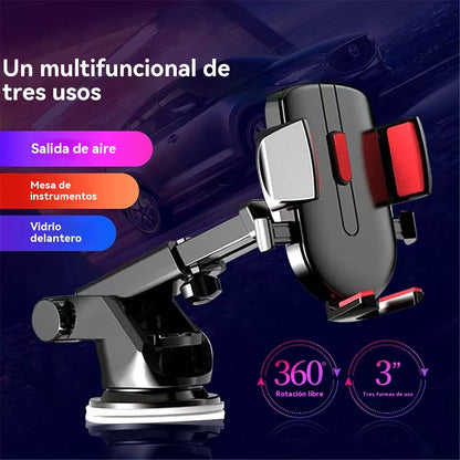 🚗【Compre uno y llévese otro gratis】Soporte multifuncional para teléfono móvil para coche, ¡soporta hasta 5 kg! Seguro y a prueba de sacudidas.