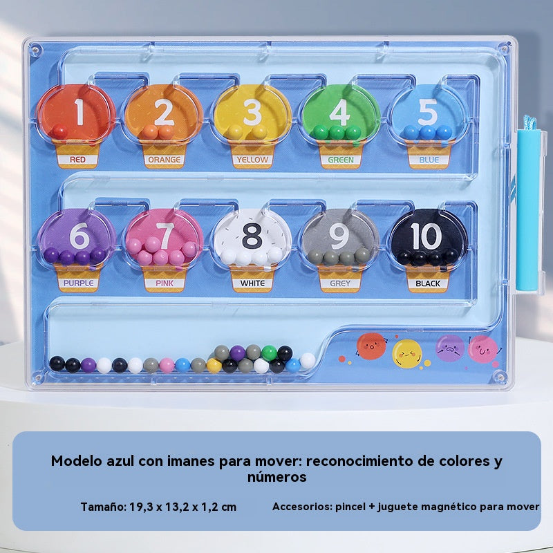 🧒👦🧠【¡Compra 1 y llévate otro gratis! 】¡Diversión educativa con el laberinto magnético de madera! Juguete de habilidad para niños.