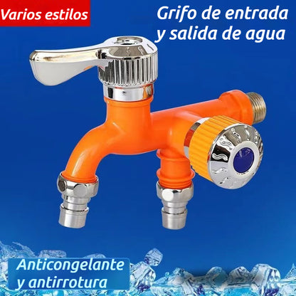 💥【Compra 1, llévate 1 gratis】💦Grifo anticongelante externo con doble control💦