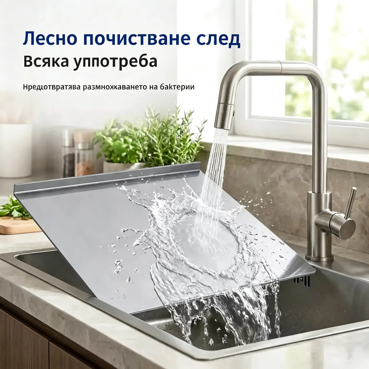 🔪【Изключително дебела】Дъска за рязане от неръждаема стомана с прегънат ръб – изключително дебела и многофункционална, идеална за професионална и домашна кухня✨
