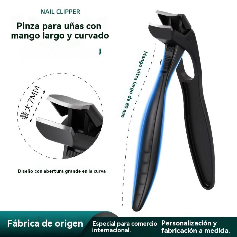 🔥Cortaúñas curvo de acero inoxidable: ergonómico y fácil de usar para personas mayores