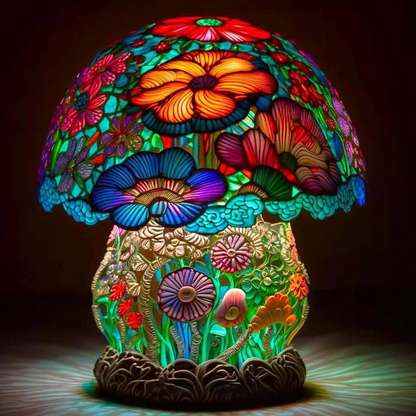 🔥 🍄Namizna svetilka iz vitraža z motivom gob iz serije Plant🎉