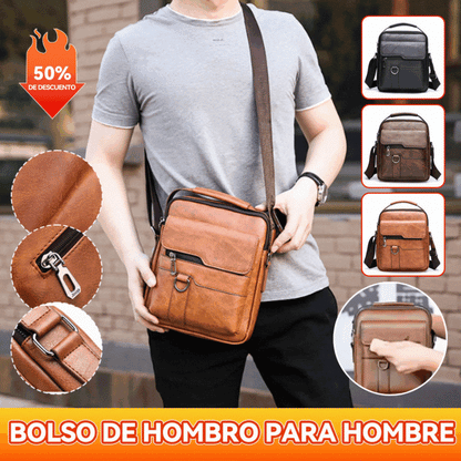 🔥👜【Descuento por tiempo limitado】🔥 Bolso de ocio de piel de vaca para hombre de moda