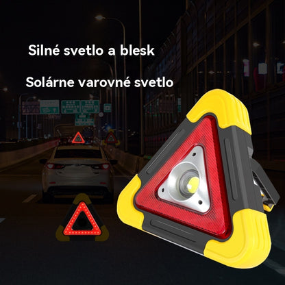 ⚠️🚗【Velika - 3 luči】 Samodejno osvetljen opozorilni znak na sončno energijo - zasilna lučka za avtomobilski stativ