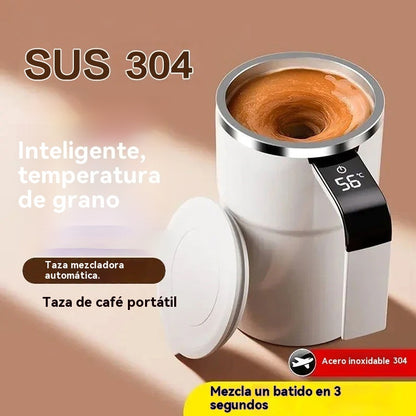 ☕🔋【Interior de acero inoxidable 304】Juego de tazas de café recargables con agitador magnético automático⚡