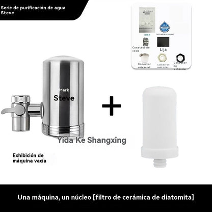 🔥【Pago contra reembolso】🏆Purificador de agua para grifos domésticos de acero inoxidable sin instalació