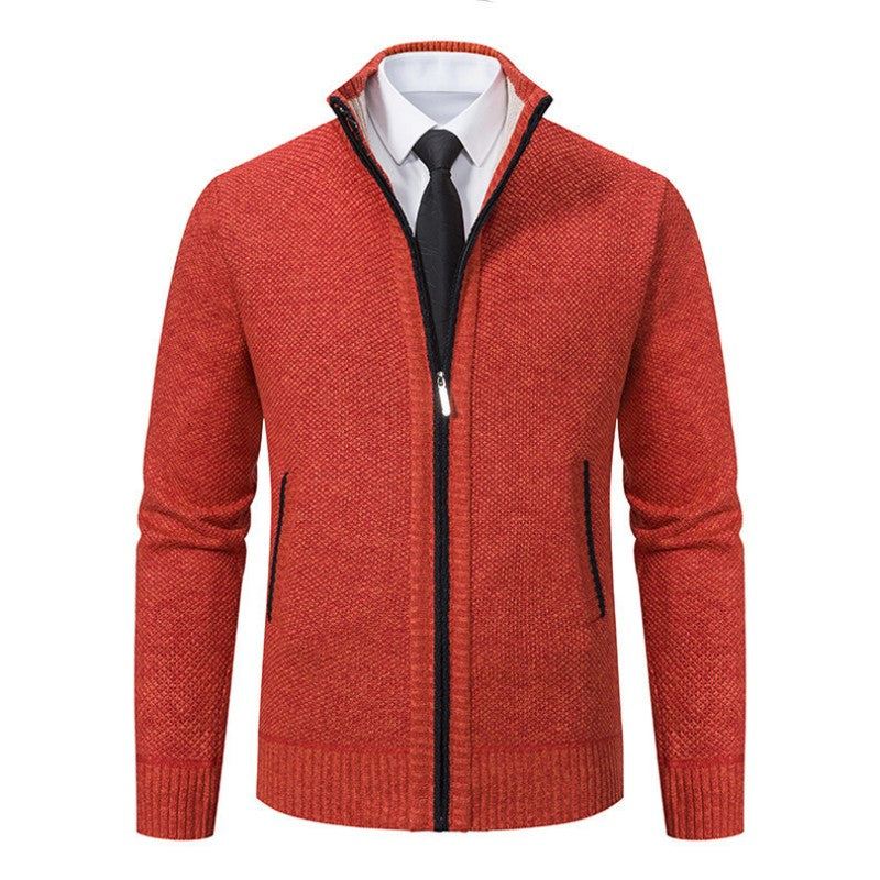 ✨【Pago contra reembolso】 ❄️Cárdigan de lana para hombre con cremallera cuello alto abrigo y cómodo para otoño e invierno 【M-4XL】