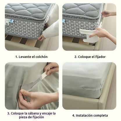 【Compra 4 y llévate 4 gratis】🧵🏠Sujetadores Invisibles para Sábanas – Sin Agujas, Antideslizantes y Fáciles de Usar